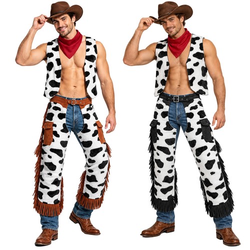 Herren retro cowboy weste - de,