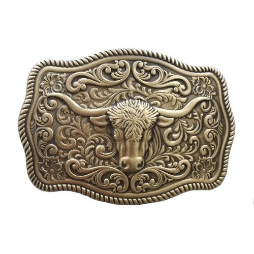 Messing buckle longhorn - buckle,, longhorn-